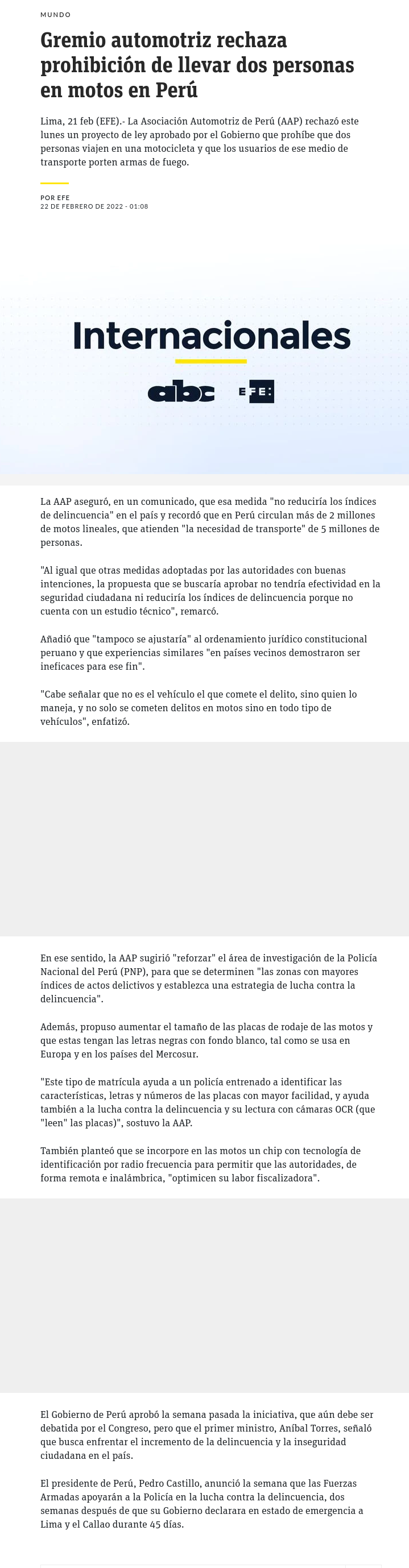 AAP contra propuesta para restringir derechos de motociclistas