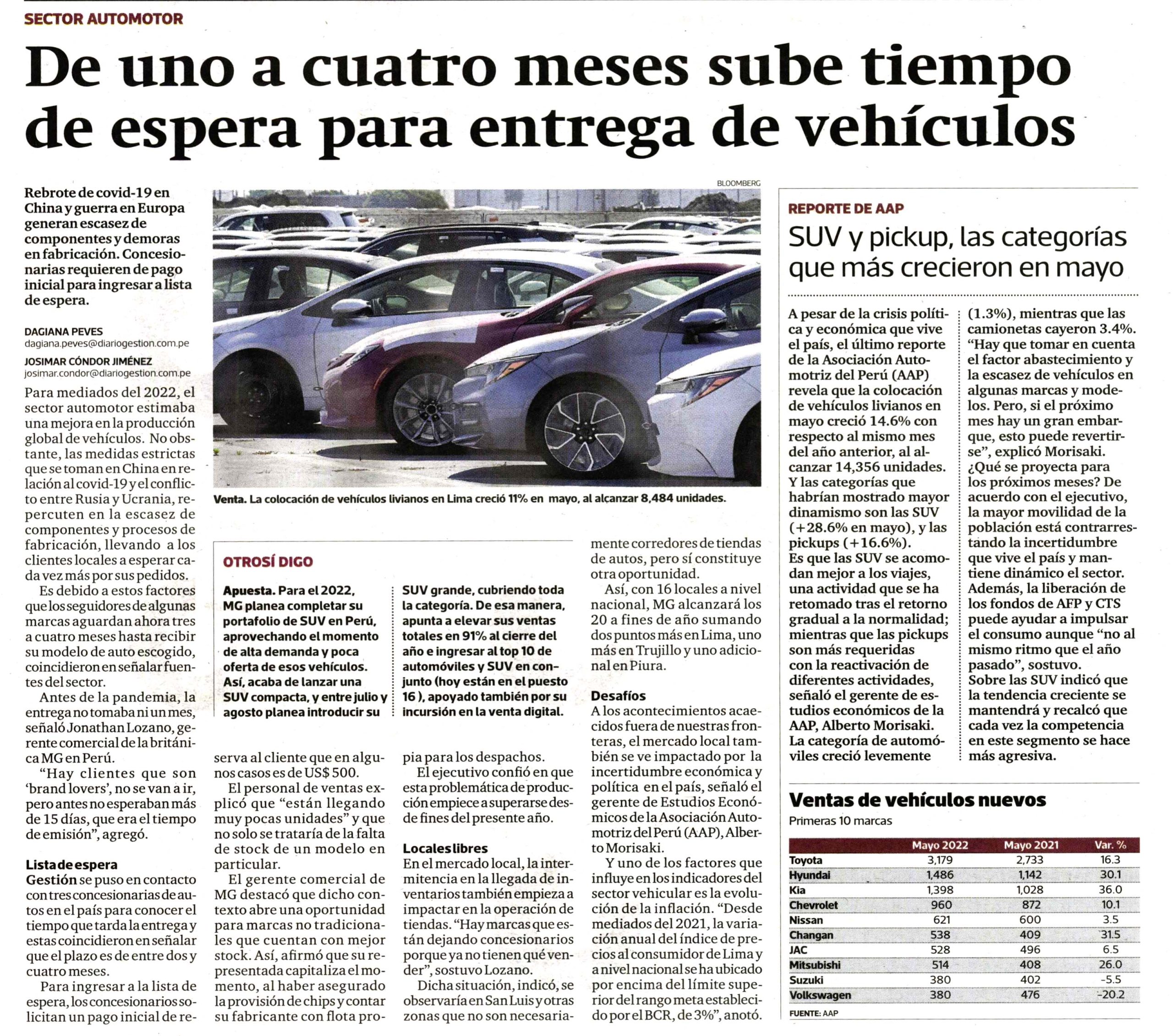 De uno a cuatro meses sube tiempo de espera para entrega de vehículos