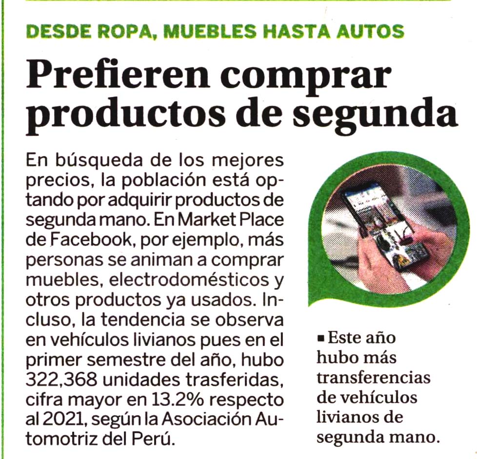 Prefieren comprar productos de segunda