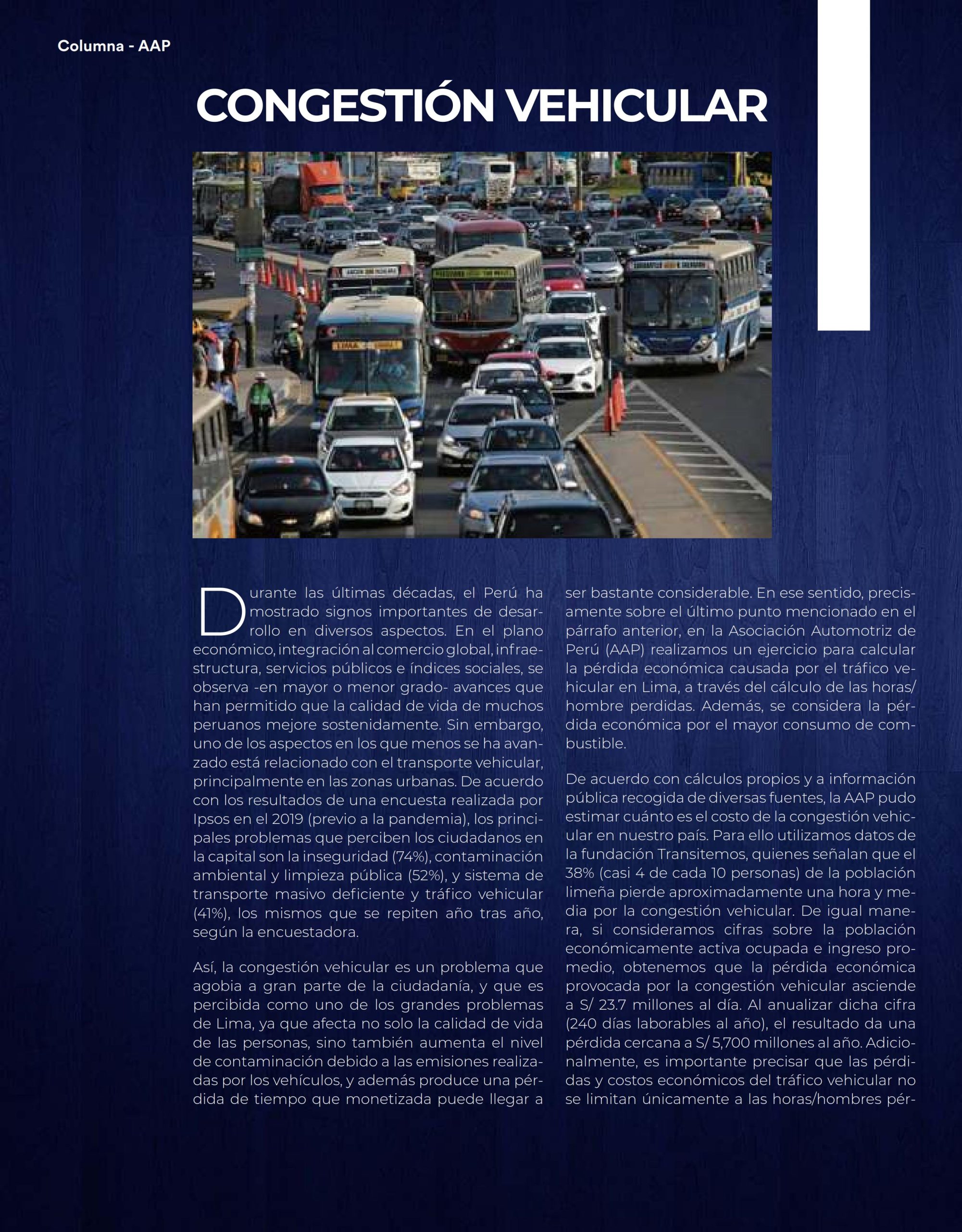 Congestión vehicular