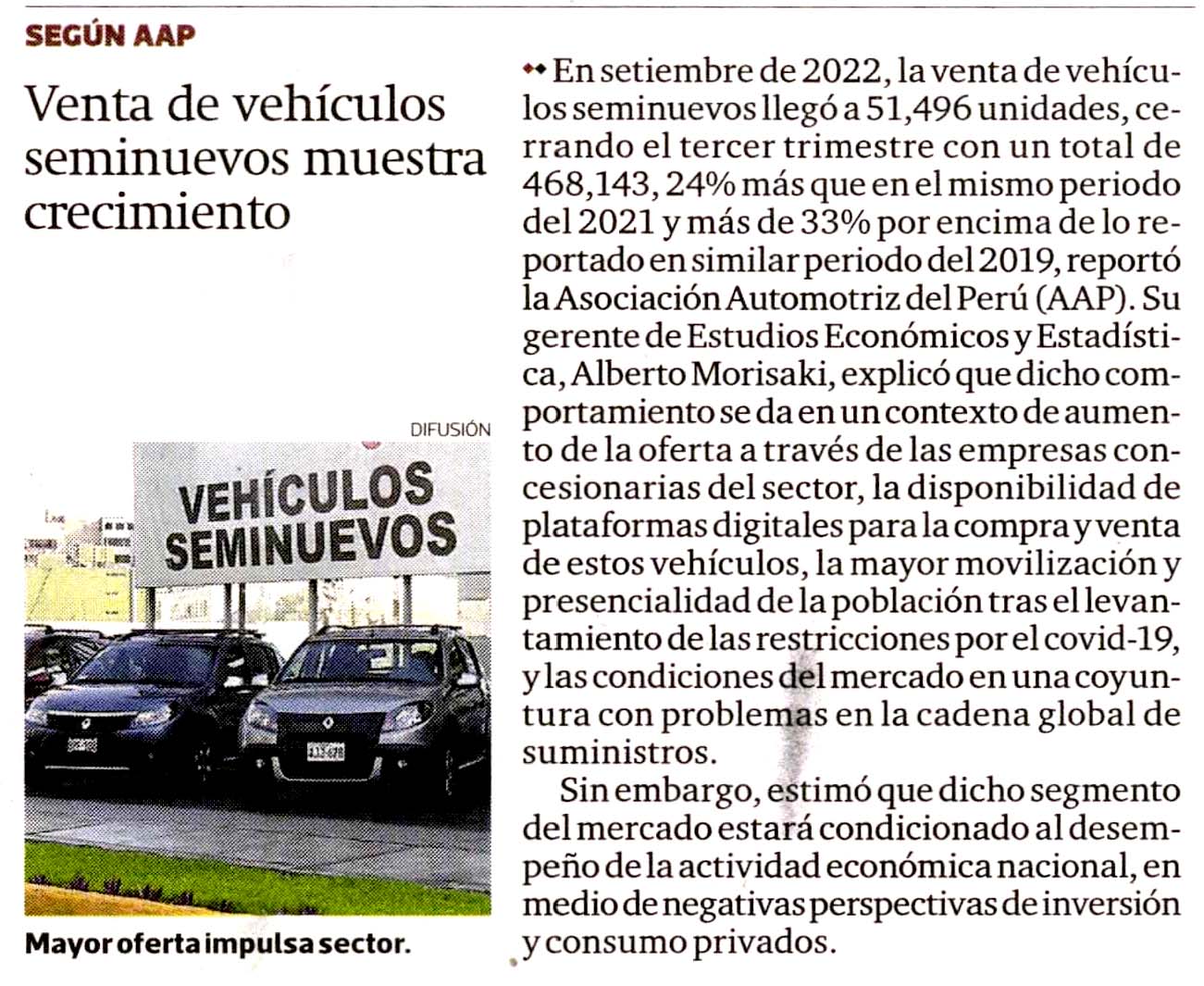 Venta de vehículos seminuevos muestra crecimiento