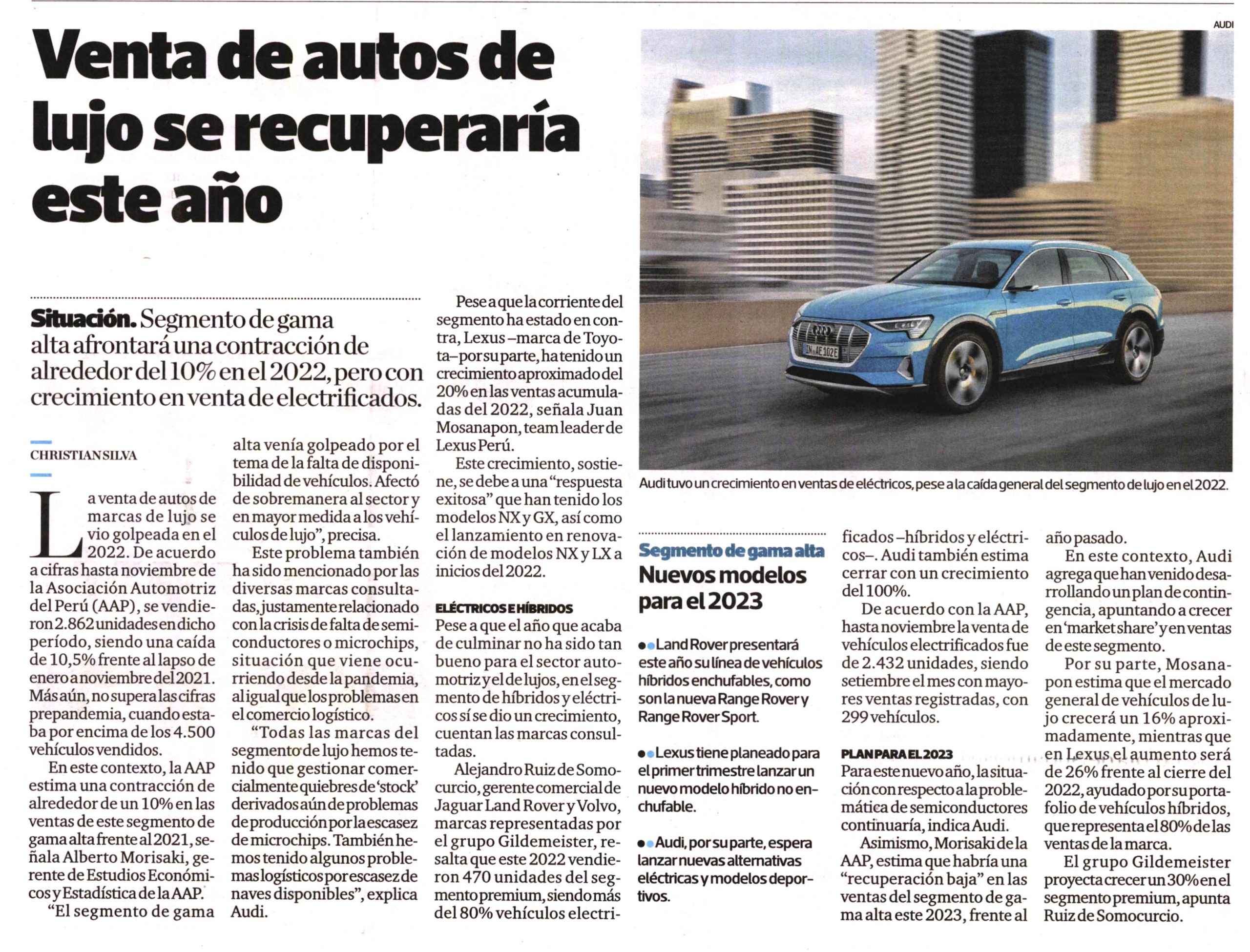 Venta de autos de lujo se recuperaría este año