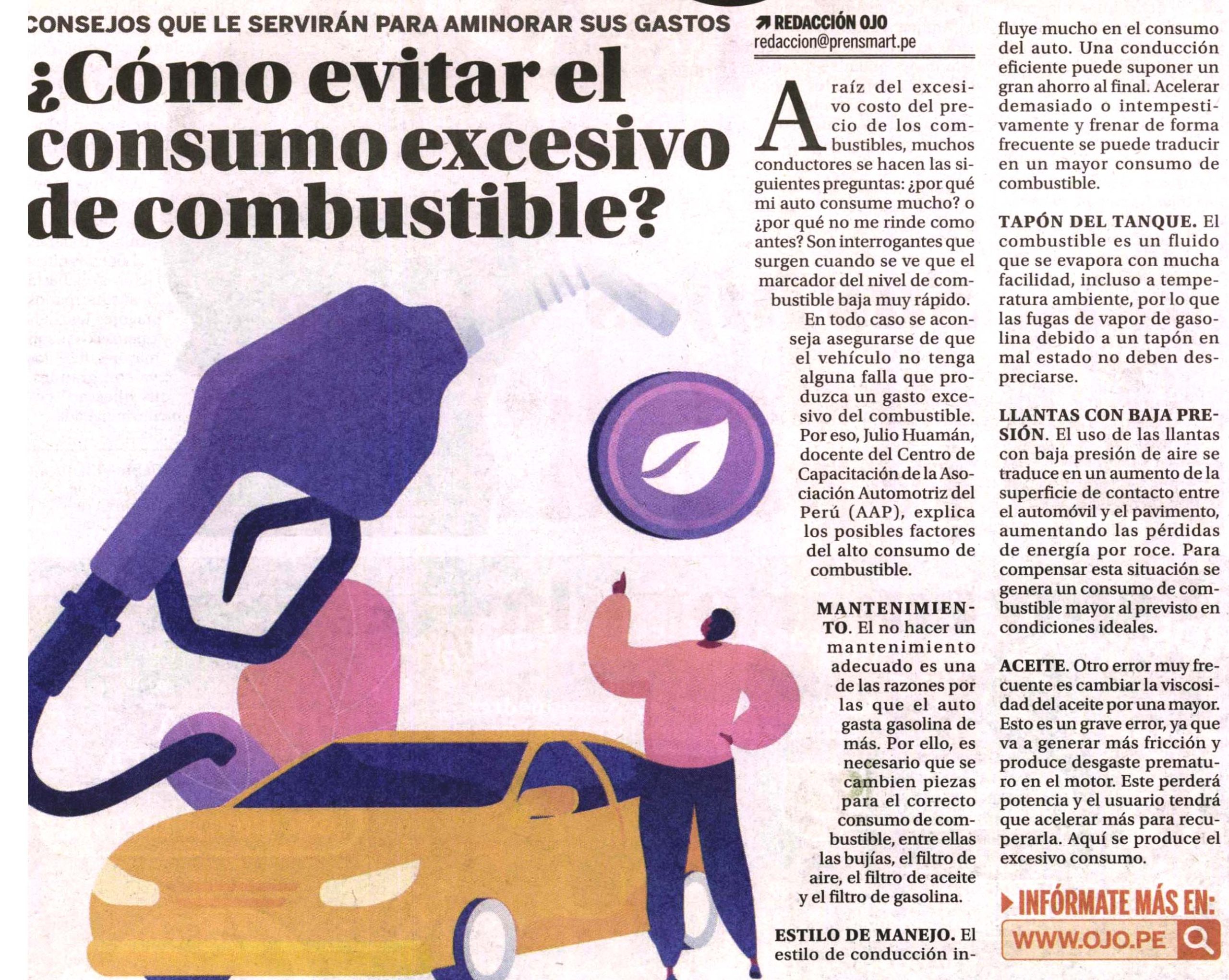 ¿Cómo evitar el consumo excesivo de combustible?