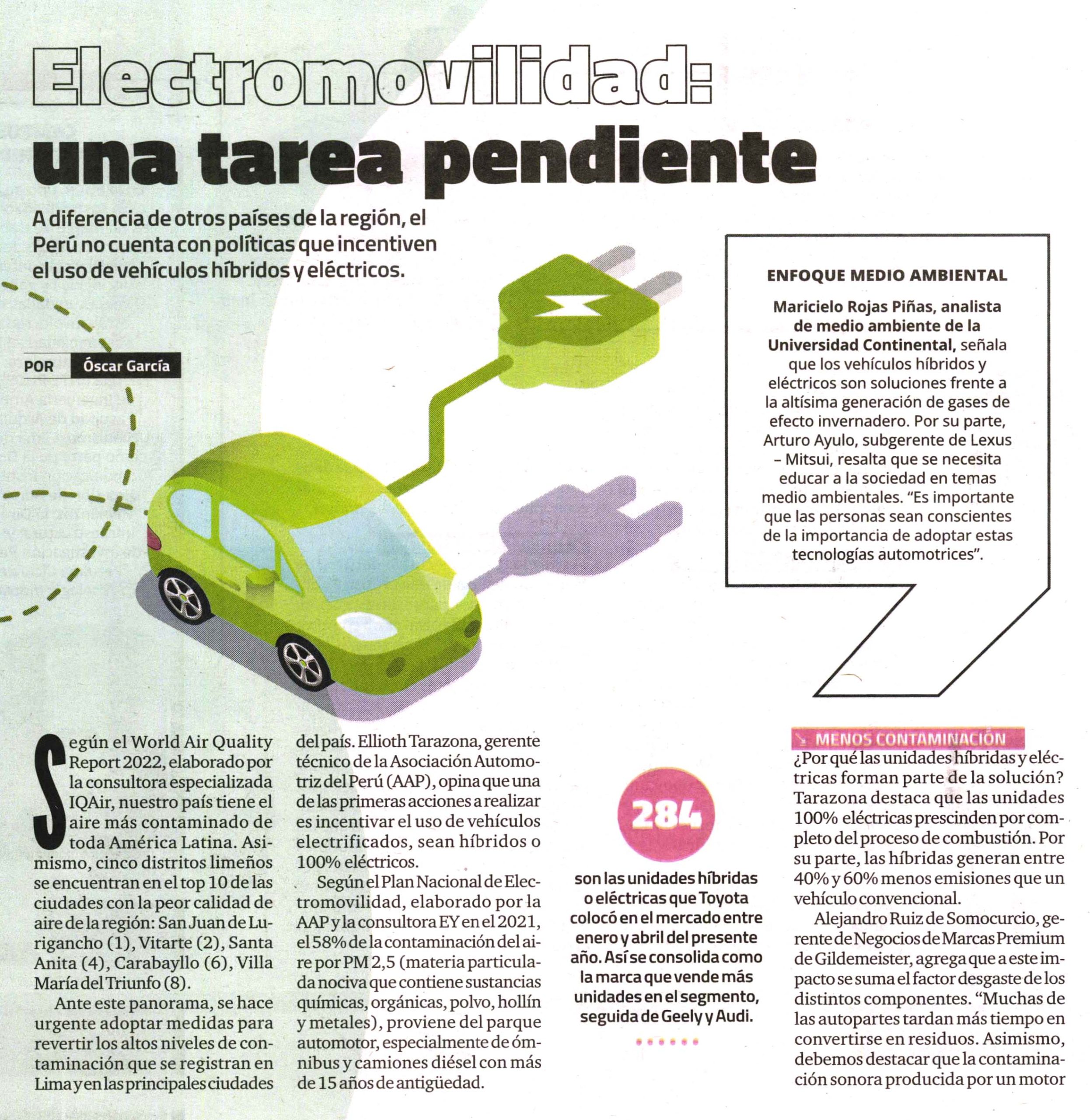 Electromovilidad: una tarea pendiente