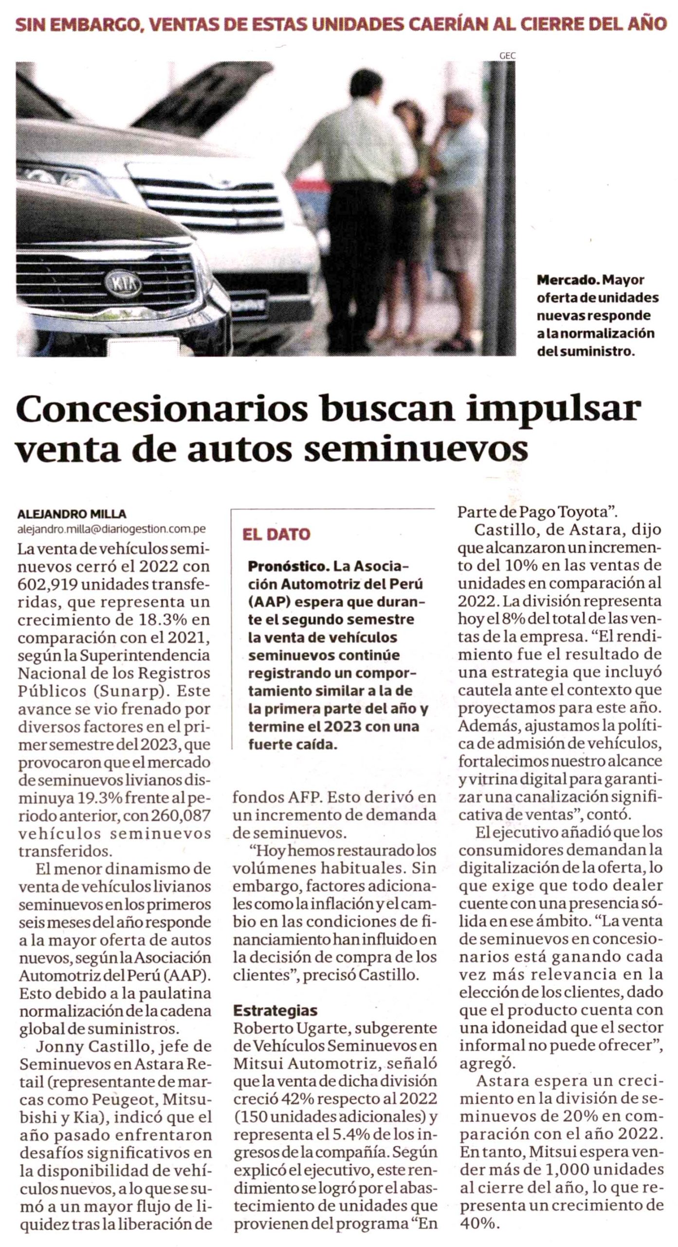 Concesionarios buscan impulsar venta de autos seminuevos