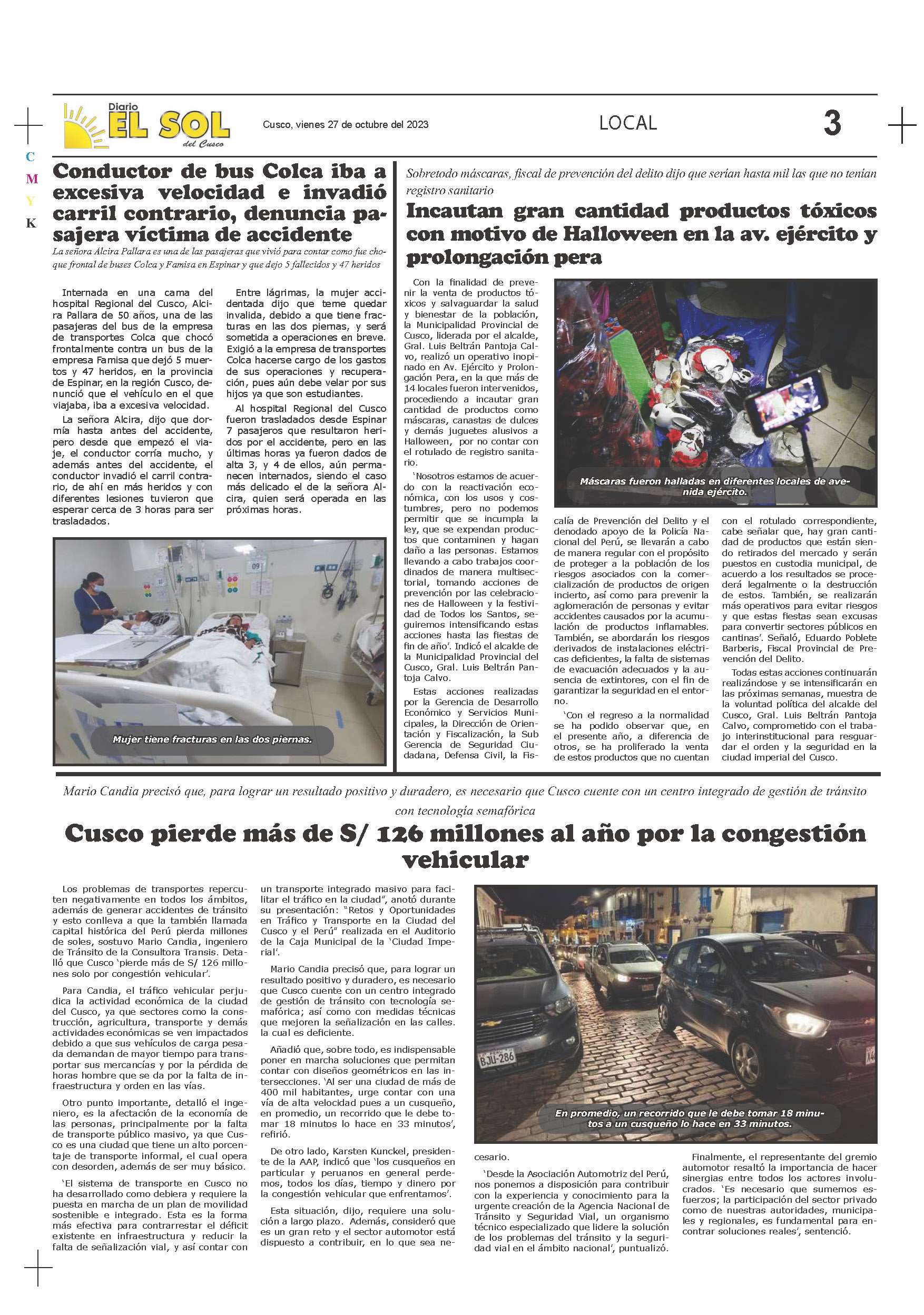 Cusco pierde más de S/ 126 millones al año por la congestión vehicular