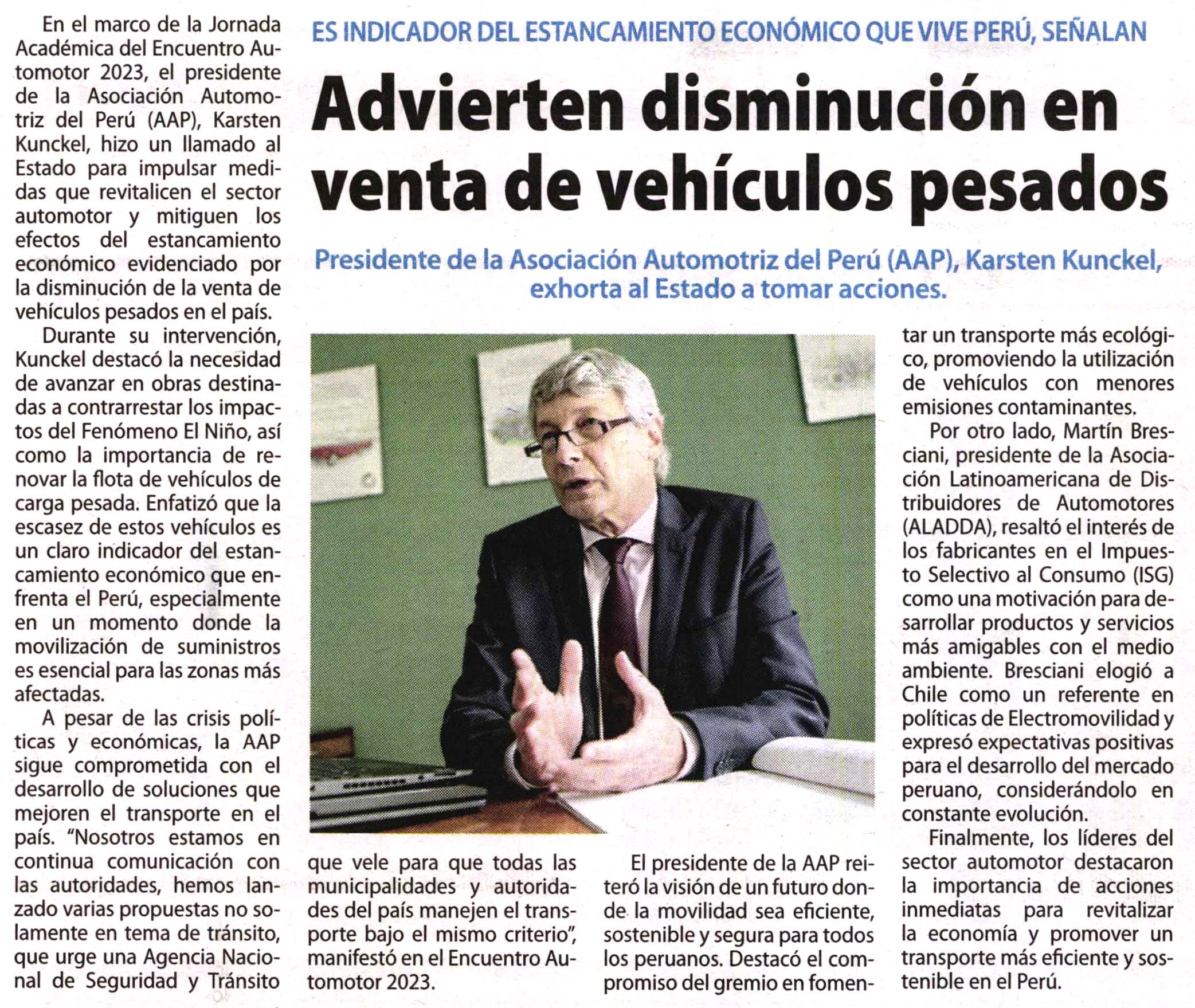 Advierten disminución en venta de vehículos pesados