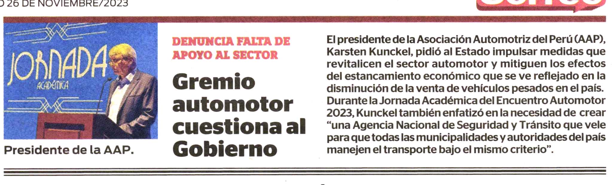 Gremio automotor cuestiona al Gobierno