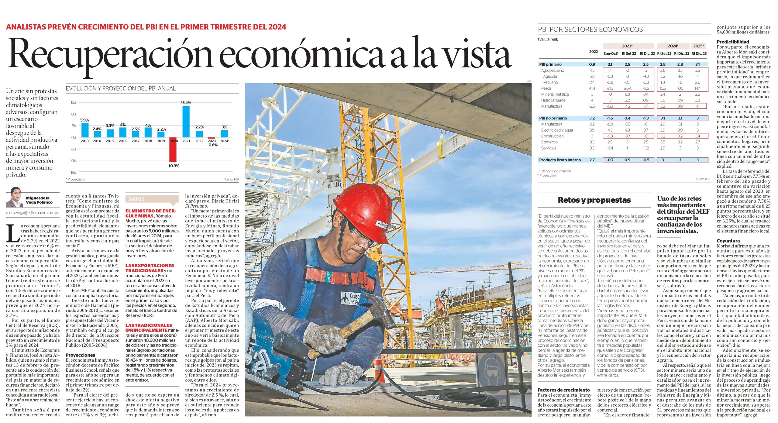 Recuperación económica a la vista