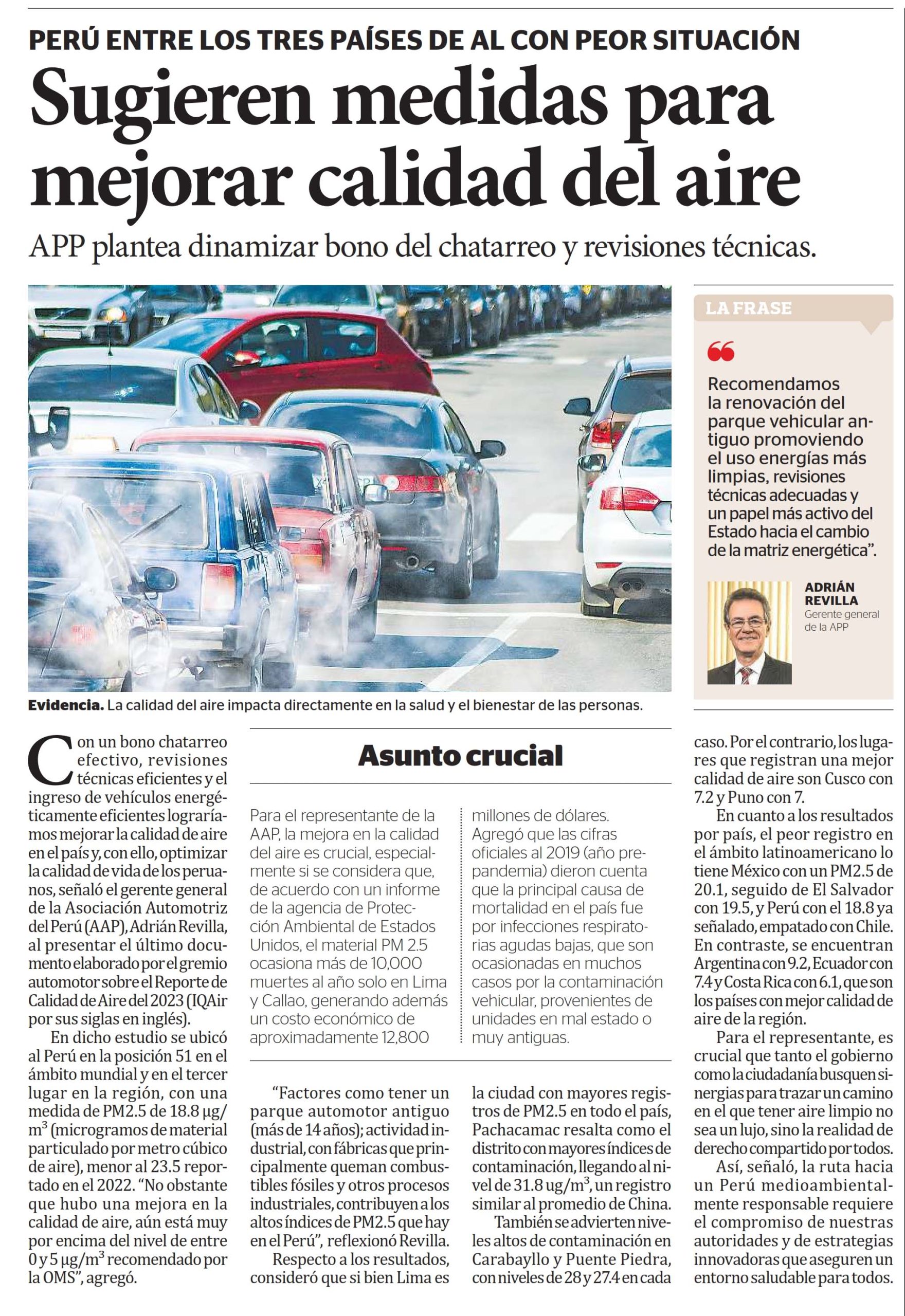 Sugieren medidas para mejorar calidad del aire