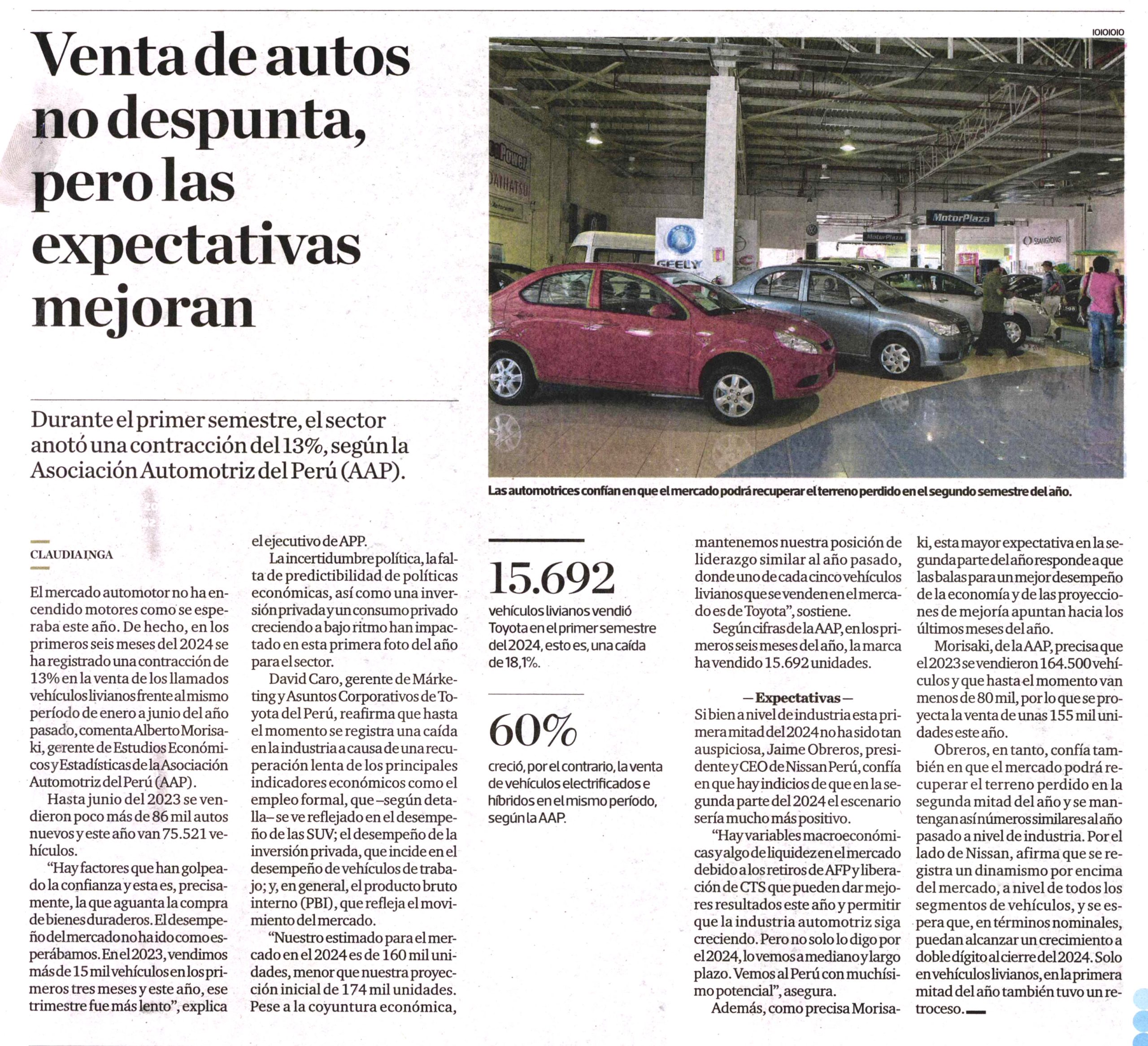 Venta de autos no despunta, pero las expectativas mejoran