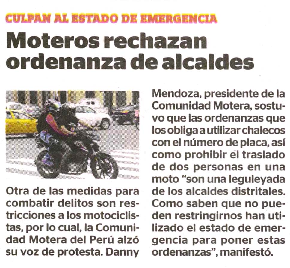 Protestan por prohibición de dos personas en moto